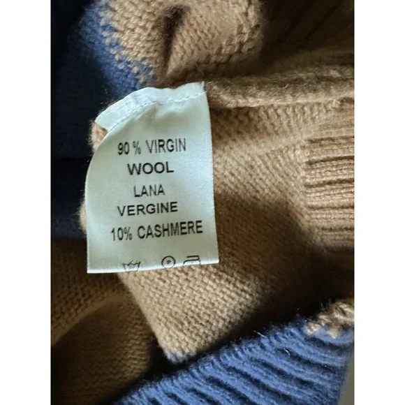 $800 Bruno Manetti Italy wool cashmere sweater pullover fall winter warm luxury - Picture 6 of 8